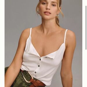 Pilcro Anthropologie Button-Front Cami